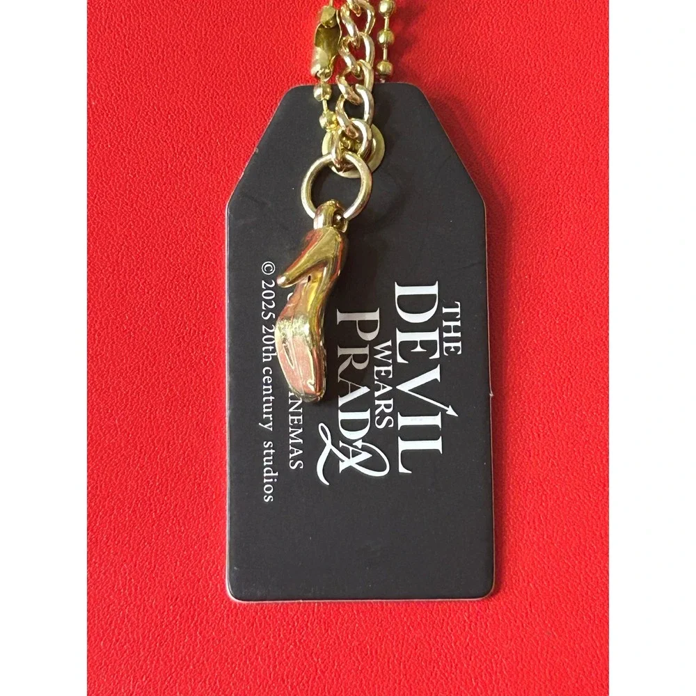 The Devil Wears Prada Red Vegan Leather Satchel Bag Movie Promo Gold Charm